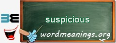 WordMeaning blackboard for suspicious